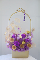 Lila Ewige Blumenkörbe Natürlicher Blumenstrauß für Frühlingsfest-Eröffnungen im Einkaufszentrum oder Zuhause