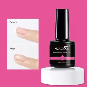 Venta al por mayor 7,5 ml 2 en 1 Uv Builder Gel Base Coat en botella con cepillo de larga duración buena calidad OEM/ODM