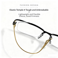 Gafas de juego para hombre, gafas ópticas de Metal de titanio, lentes transparentes, bloqueo de luz azul, antifatiga ocular, ordenador