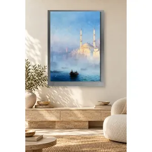 Impression sur toile de la mosquée Nusretiye de Fida Aivazovsky dans le Bosphore brumeux - Product Image 5