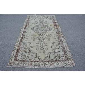 Classique Vert Marron 4.6 X 9.1ft Vintage Tapis Turc Grande Surface Laine Seagrass Rectangle Patchwork Latex pour Couloir Chambre Tapis - Product Image 1