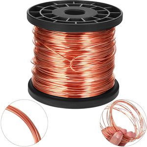 Compre bobina de alambre de cobre puro al 99.99%, alambre sólido para aplicaciones eléctricas, calibre 22, 100 pies - Product Image 2