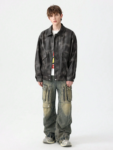 Chaqueta de Cuero de Moda, Chaqueta Clásica de Cuero Genuino para Motociclistas, Chaqueta de Invierno de Piel de Vacuno Natural para Hombre, Corte Ajustado - Product Image 3