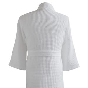 Luxury Lightweight 100% Cotton Terry Bath Robe for Women Men Sleepwear Kimono Dressing Gown with Belt Closure - Product Image 6