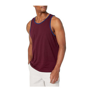 Camiseta sin mangas de poliéster de algodón de mejor grado de secado rápido con cuello redondo y diseño de tendencia muy demandado, camiseta Sando para hombres - Product Image 1