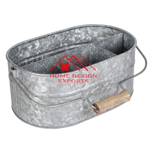 Organizador de Condimentos para Mesa de Comedor, Estilo Encimera, 3 Compartimentos, Galvanizado, para Fiestas Rústicas - Product Image 6