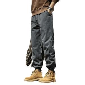 กางเกงคาร์โก้ทรงหลวมของผู้ชายกางเกงลำลองขายาวแบบ2025พร้อมปิดเอวยางยืดสำหรับฤดูใบไม้ร่วง - Product Image 5