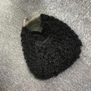 Pelucas de cabello humano con cierre de encaje rizado birmano SDD de Color Natural barato, cutícula cruda alineada para extensiones de cabello de mujeres negras - Product Image 1