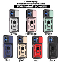 Coque de téléphone armure de fenêtre coulissante pour Xiaomi 17 Pro Max 15T 15T Pro Redmi 15 15c POCO C85 M7 Pro étui à anneau coulissant pochettes de téléphone