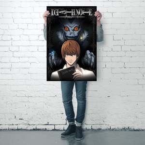 Modern Style Death Note <b>Poster</b> From the Shadows Canvas Material with Black <b>Frame</b> - Product Image 3