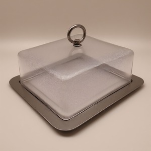 Elegante cúpula de cristal con base de madera antigua, soporte para pasteles artesanal diseñado para cocinas decorativas - Product Image 6