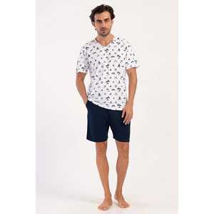 Conjunto de Pantalones Cortos y Camiseta de Manga Corta con Cuello en V para Hombre, Talla XXL, con Bolsillos, Cómodo - Product Image 3