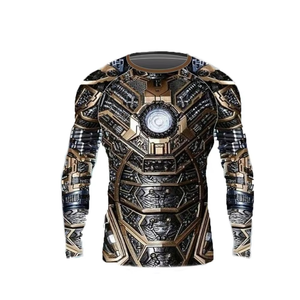 Meilleur design 2025, impression de logo personnalisée, rashguard court respirant en spandex de haute qualité, écologique, antibactérien, séchage rapide - Product Image 5