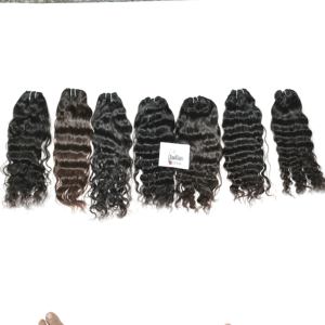 Pas cher 100% Couleur Naturelle Noir Bundle Kinky Silky wave Deep Wave Remy Extensions de Cheveux Humains Indiens pour Femmes - Product Image 3