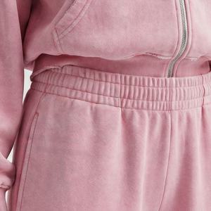 Conjunto Deportivo de Invierno 2026 de Alta Calidad para Mujer, Estilo Vintage, de Lona Resistente, con Sudadera Corta con Capucha y Pantalones Anchos - Product Image 5