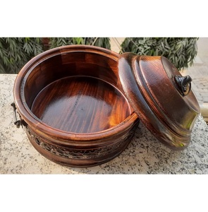 ชามไม้ทำด้วยมือคุณภาพสูงเหมาะสำหรับสลัดผลไม้และของว่างชามเสิร์ฟไม้ธรรมชาติสำหรับบ้านร้านอาหาร - Product Image 5