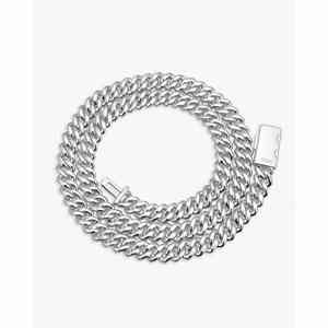 Chaîne cubaine en or 14K 8MM avec moissanite sertie, bracelet et bijoux à maillons tendance - Product Image 6