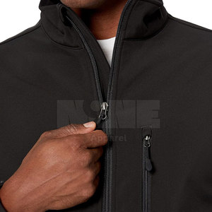 Men's Long Sleeve Softshell <b>Jacket</b> New Design Winter Nylon/Polyester Windproof <b>Mandarin</b> <b>Collar</b> OEM Customizable Soft and Warm - Product Image 4