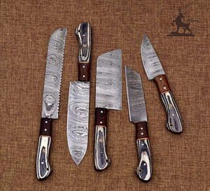 Juego de cuchillos de chef de acero de Damasco personalizable, regalo de cocina perfecto para novia o novio, OEM al por mayor para Navidad/Pascua - Product Image 4