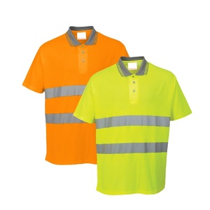 Camisetas Polo Personalizadas de Alta Visibilidad, Camisetas Polo de Seguridad Reflectantes de Manga Larga - Product Image 1
