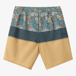 Shorts de bain pour hommes, respirants, décontractés, à cordon de serrage, taille mi-haute élastique, séchage rapide, motif uni - Product Image 6