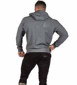 Sudadera con capucha extragrande para hombre, 100% algodón, con cremallera completa, estampado de burbujas, logotipo personalizado, OEM, venta al por mayor - Product Image 3