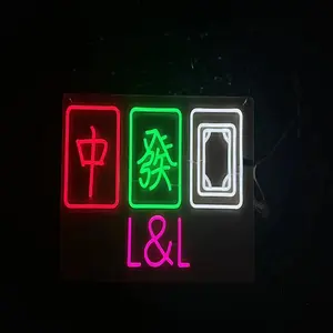 Mahjong Neon Sign LED Light per mahjong game house