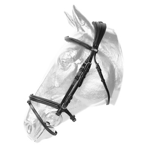 Bridon SidePull en cuir véritable de haute qualité, noir, taille et logo personnalisables, prix de gros abordable - Product Image 6