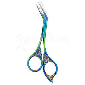 Precision Eyelash Trimming <b>Scissors</b> <b>With</b> <b>Comb</b> For Controlled And Safe Lash Cutting - Product Image 1