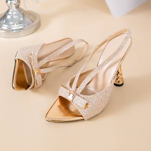 Nueva Colección de Primavera, Elegantes Zapatos de Tacón Alto para Mujer, Zapatos de Tacón Alto con Punta en Pico y Lazo, Estilo Francés - Product Image 4