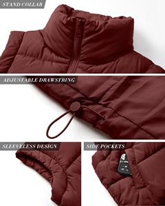Gilet pliable en poly-remplissage recyclé léger personnalisable pour femmes vêtements d'extérieur rembourrés imperméables - Product Image 6