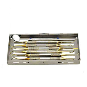 Kit de herramientas de llenado compuesto dental de 7 piezas con casete Instrumentos manuales Herramientas de alta calidad - Product Image 1