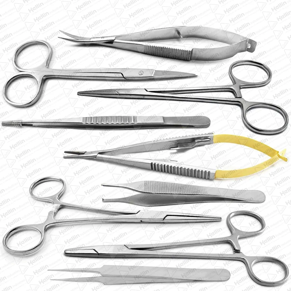 Ensemble d'instruments de micro-chirurgie de 9 pièces Ensemble d'instruments dentaires chirurgicaux personnalisés Fabricant Fournisseurs Pakistan