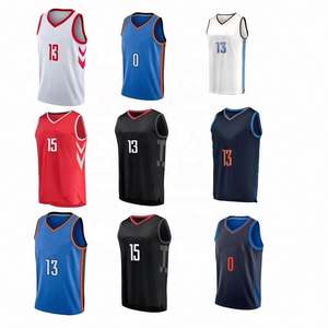 Ventes en gros de maillots de basket-ball personnalisés de haute qualité 100% polyester respirant pour adultes, hommes, style rétro, avec tissu en maille - Product Image 6