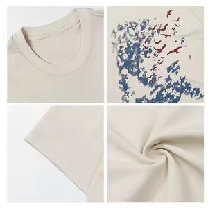 T-shirt Homme Grande Taille Personnalisé avec Logo Imprimé, Tricoté, Numérique, Épais, Lavé, Coupe Ample, 100% Coton, Style Hip Hop, Écologique - Product Image 3