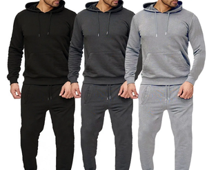Survêtement uni de grande taille en molleton de coton personnalisé couleur et logo personnalisés costume de yoga deux pièces unisexe en gros 2025 - Product Image 1