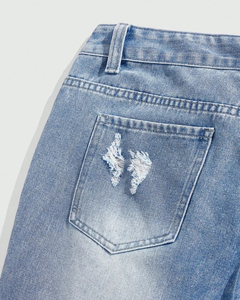 Custom <b>Men's</b> <b>Baggy</b> Denim <b>Shorts</b> High Heavy Quality Rhinestones Distressed Summer Streetwear Jeans <b>Shorts</b> for <b>Men</b> - Product Image 6