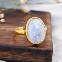 Pierre de lune arc-en-ciel naturelle ovale lisse faite à la main 10x14mm, cristal de guérison, argent vermeil 925, bohème, fête, mariage, éternité