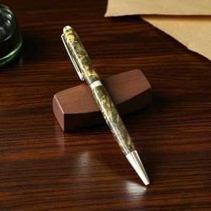 Artisan Handmade Pen Vietnamese Stabilized Wood 07mm Writing Width Luxury Amber Color for Writing and <b>Gift</b> - Product Image 1