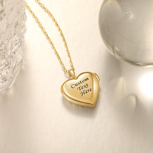 Jeulia Vintage Personalized Heart Photo <b>Locket</b> Necklace with Birthstone Charm - Product Image 6