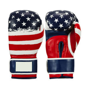 Meilleures ventes Gants de boxe imprimés pour hommes OEM personnalisé Gants d'entraînement en cuir véritable Fabriqués directement pour les arts martiaux Boxe - Product Image 1