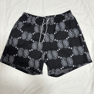 Shorts décontractés pour hommes avec logo personnalisé, pour la salle de sport, la natation, la plage, l'été, en tissu de toile à séchage rapide, avec cordon de serrage - Product Image 1