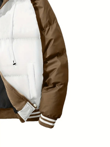 Chaqueta acolchada de invierno para hombre personalizada superventas, nueva chaqueta de cuero con decoración de piel, servicio OEM - Product Image 5