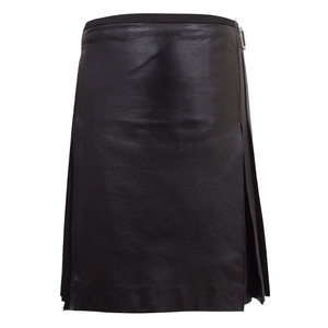 Material duradero hecho de alta calidad de color sólido escocés de cuero para hombres Kilt tradicional Highland cuero Kilts para la venta - Product Image 1