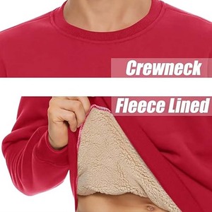 Winter Sherpa Lined Sweatshirt <b>Women</b> Thick <b>Warm</b> Fleece Casual Sweatshirts - Product Image 5