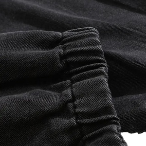 Veste en jean surdimensionnée style décontracté unisexe de haute qualité en tissu délavé bleu noir personnalisé vente en gros pour femmes et hommes - Product Image 3