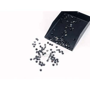 Diamant naturel noir en forme de rose double, taille rond, sel et poivre - Product Image 2