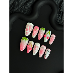 Autocollants pour ongles Fruit Punch Press-On, amusants et colorés - Product Image 2