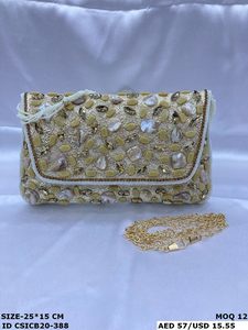Designer <b>Evening</b> Clutch Stylish Handcrafted Bridal <b>Bag</b> for Weddings & Event's - Product Image 4