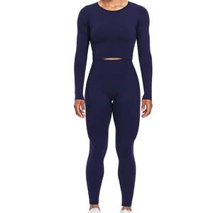 Nouveau design tendance : Leggings femme taille mi-haute respirants sans coutures, longueur genou, en molleton 100% coton, confortables pour le fitness et la course à pied. - Product Image 2